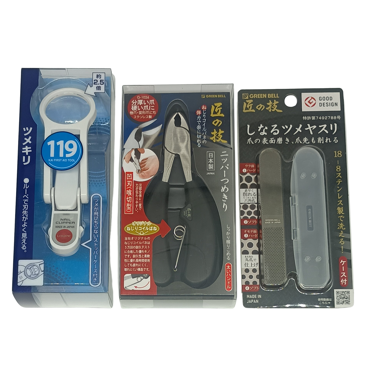 Kit de Cuidado de Uñas con Lupa – Set Preciso y Fácil para Uñas de los Pies (Hecho en Japón)