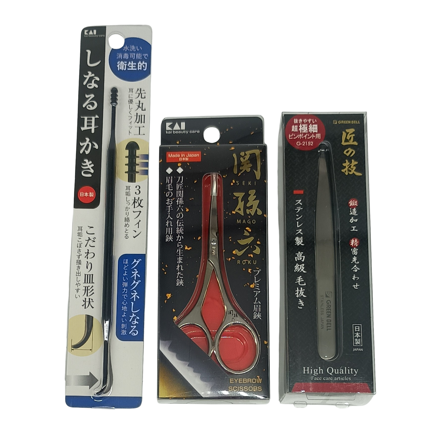 Kit de Cuidado Facial de Precisión Japonés – Set de 3 Herramientas para Grooming Facial Limpio y Detallado