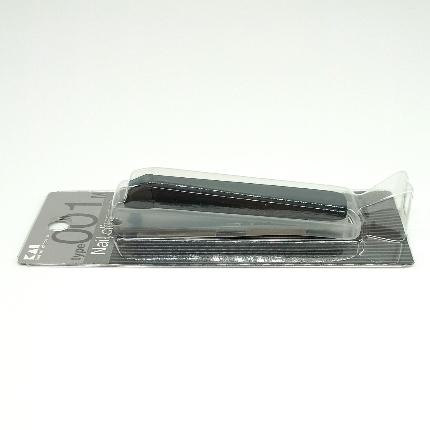 KAI Type 001M Nail Clipper (Black) with Nail Clipping Catcher & Etched Nail File – Made in Japan