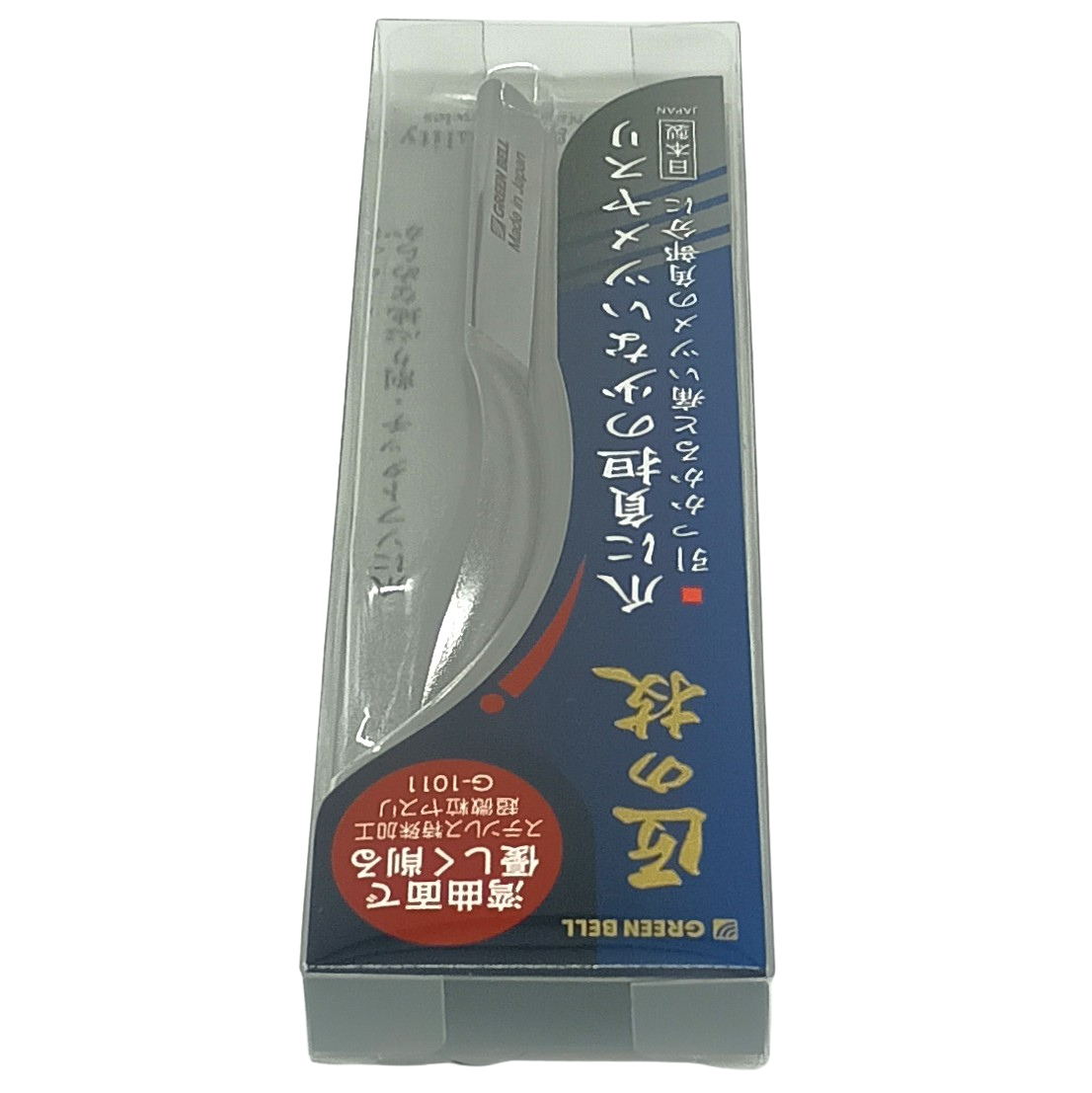 Green Bell Stainless Steel Curved Nail File, Gentle Filing, Durable Micro-Grit, Made in Japan
