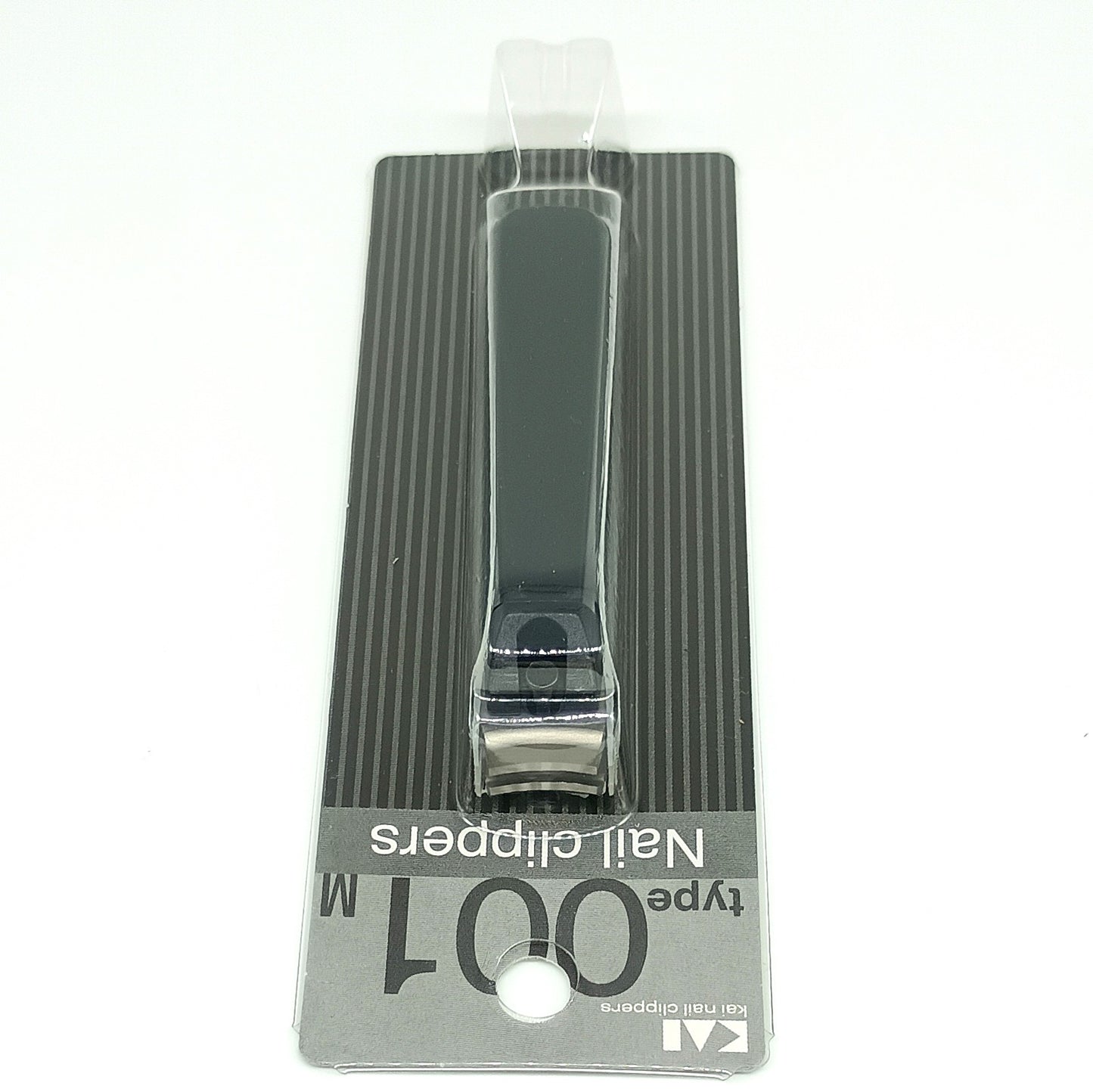 KAI Type 001M Nail Clipper (Black) with Nail Clipping Catcher & Etched Nail File – Made in Japan