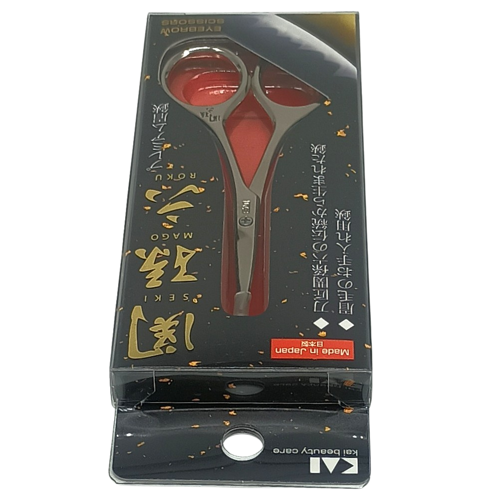 KAI Seki Magoroku Eyebrow Scissors – Made in Japan High Carbon Steel Precision Grooming Scissors