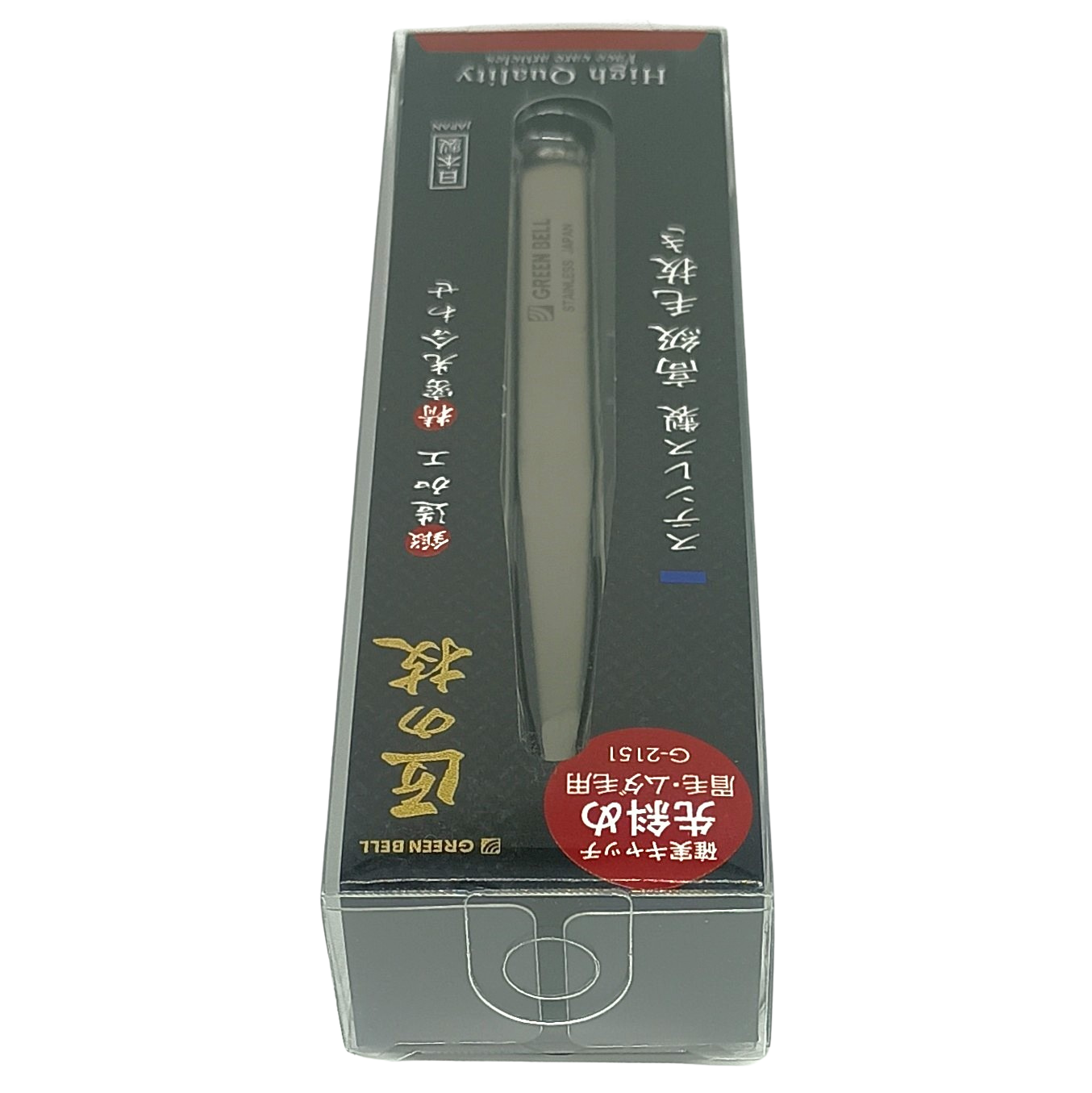 Green Bell Pinzas de Acero Inoxidable con Punta Inclinada Hechas en Japón