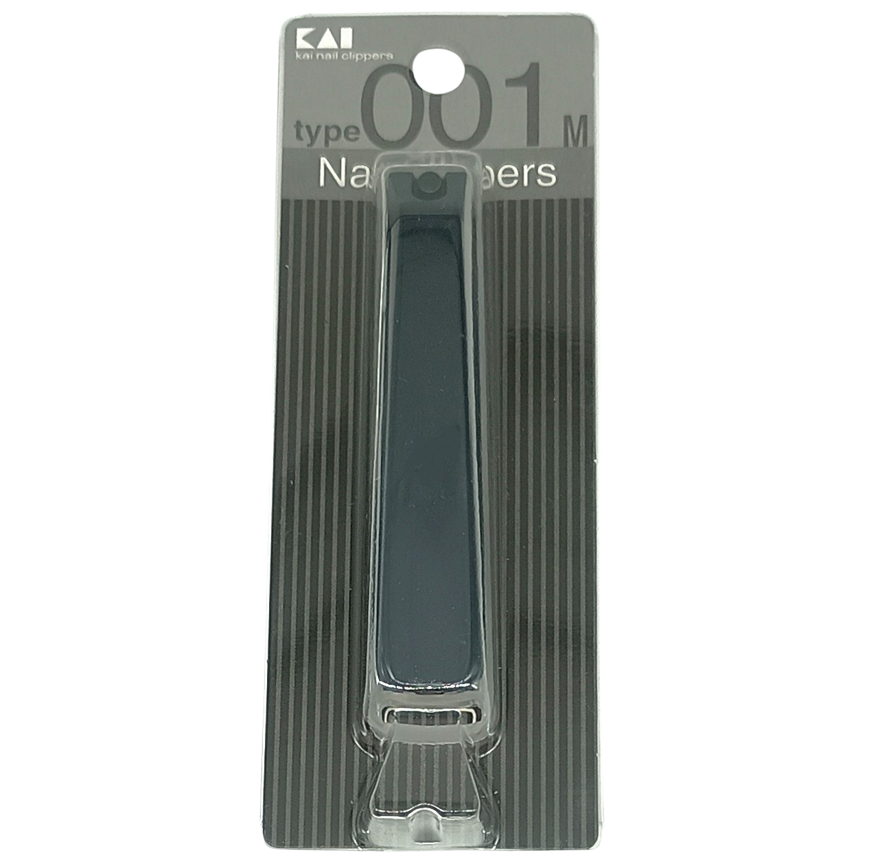 KAI Type 001M Nail Clipper (Black) with Nail Clipping Catcher & Etched Nail File – Made in Japan